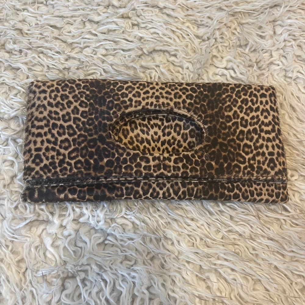 Henri Bendel calf hair clutch